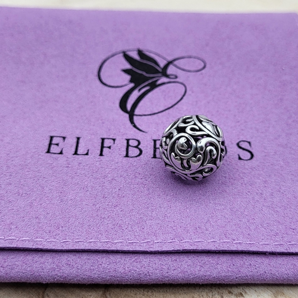 Elfbead Heart Openwork Bead/Charm